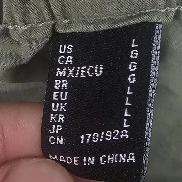 Forever 21 Olive Green Cargo Pants Gorpcore Hiking Utility L - Picture 10 of 12